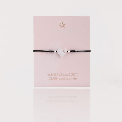 Pulsera Lia Snake negro - Corazón mapa del Perú