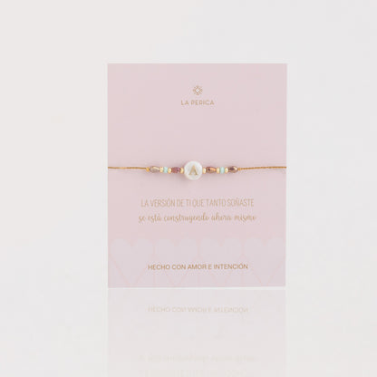 Pulsera Inicial Nácar