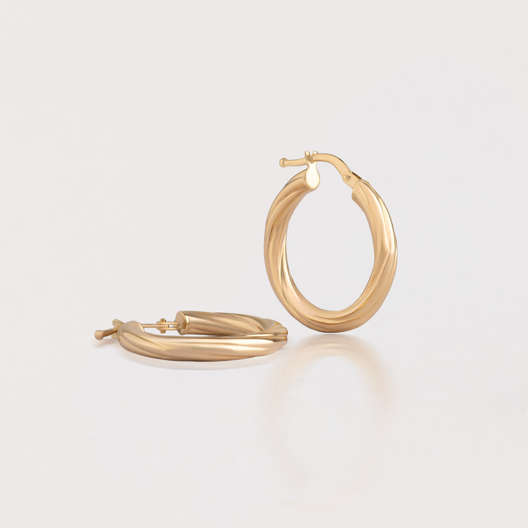Argollas Grandes Craqueladas ORO 18K