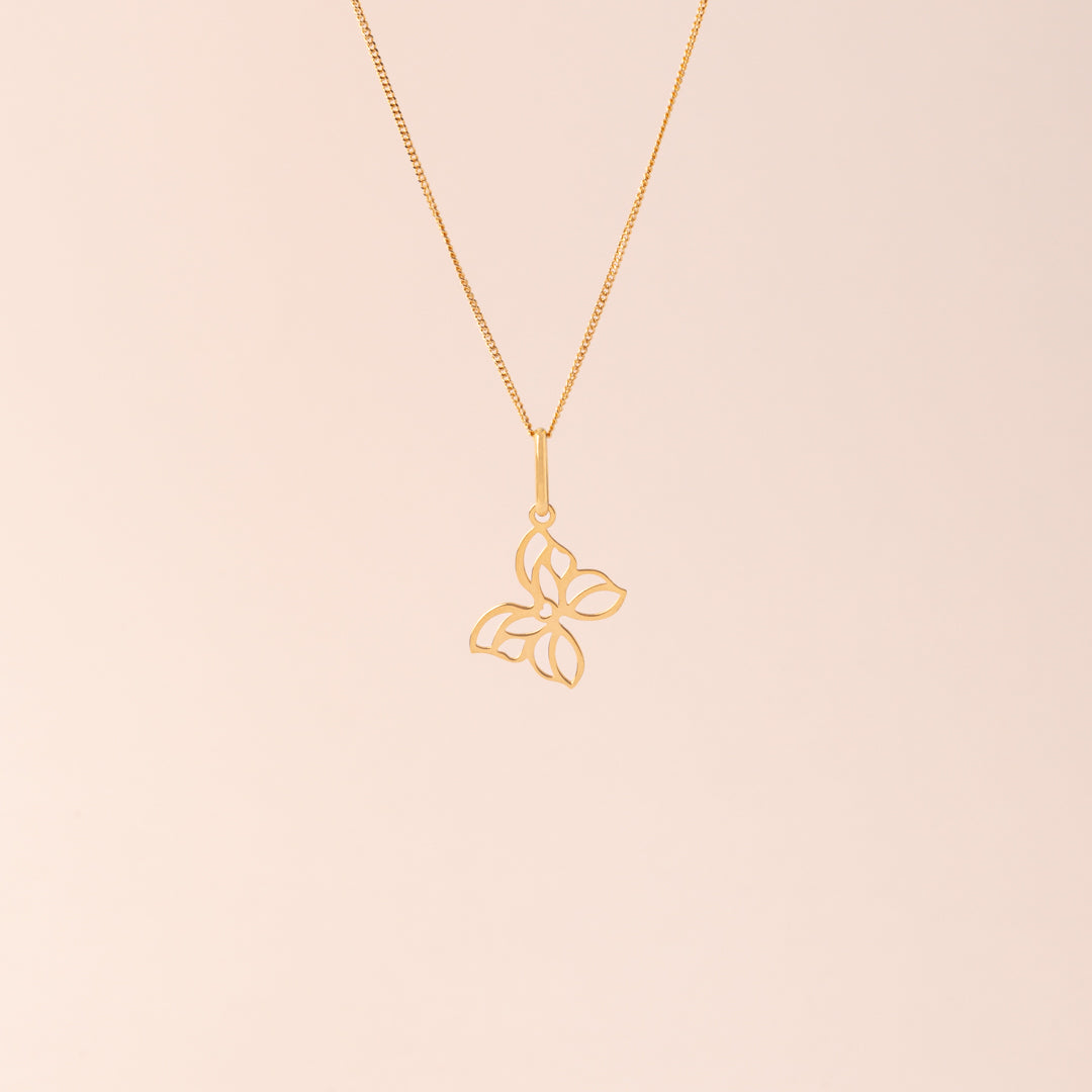 Collar Mariposa Calada Oro 18k