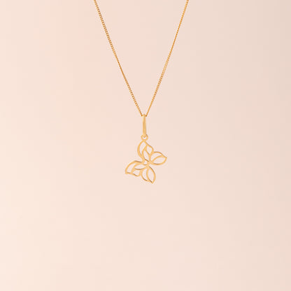 Collar Mariposa Calada Oro 18k