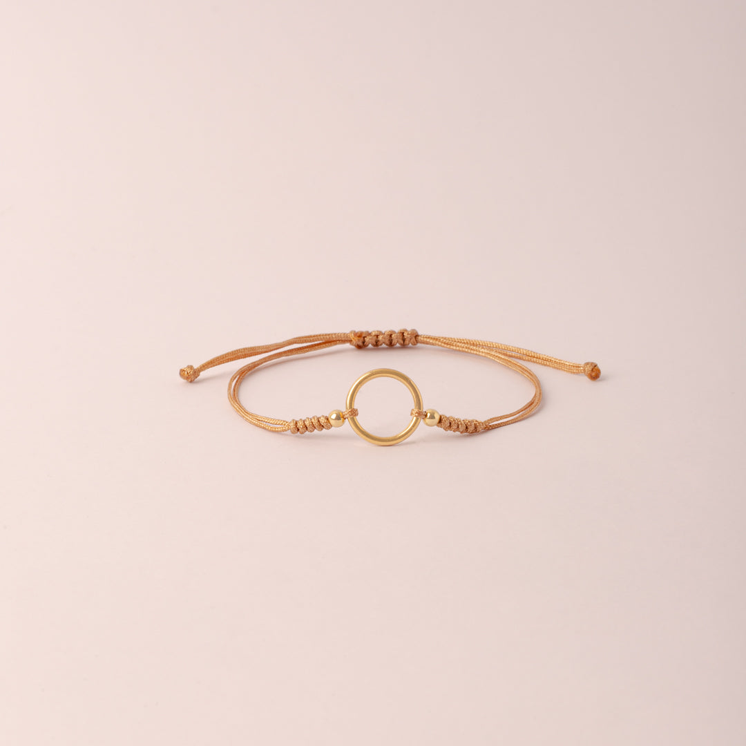Pulsera Circulo de la Vida Mediano Oro 18k