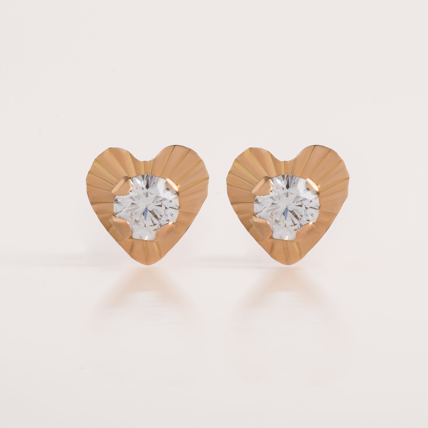 Abridores Corazón Punto Luz Oro 18k