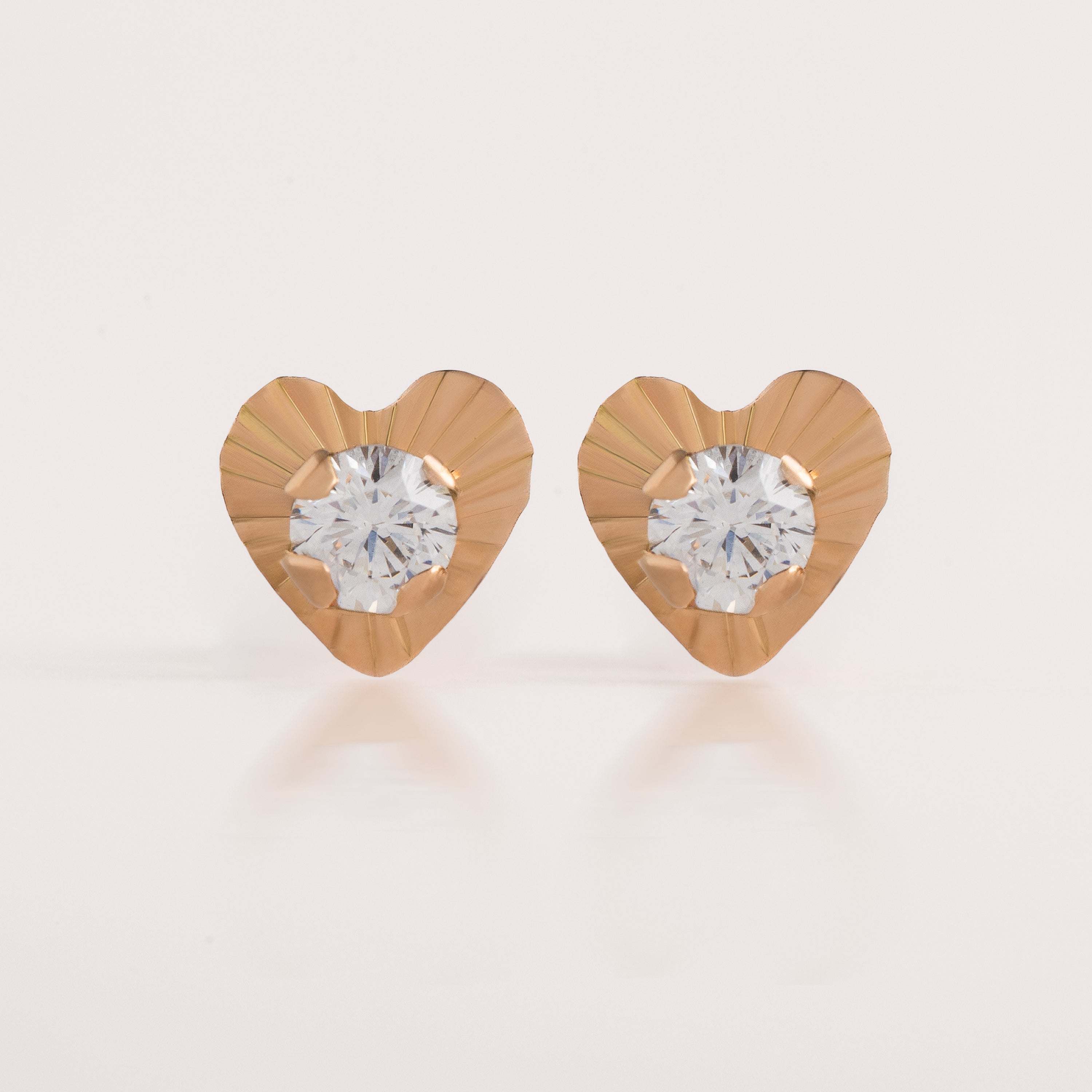 Abridores Corazón Punto Luz Oro 18k