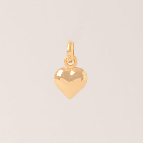 Dije Corazón Bombeado Oro 18k