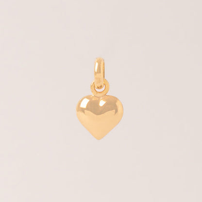 Dije Corazón Bombeado Oro 18k