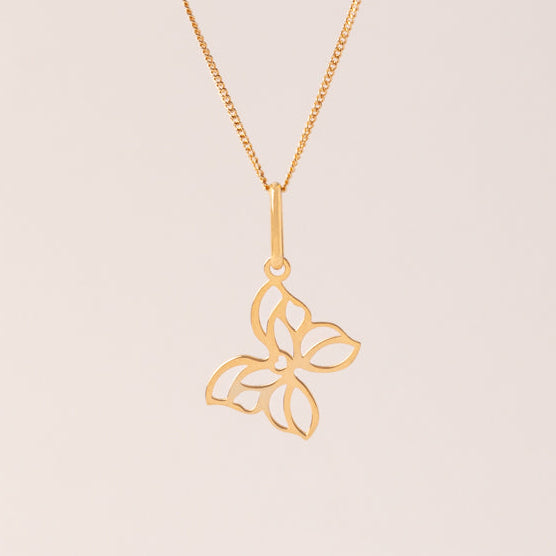 Collar Mariposa Calada Oro 18k