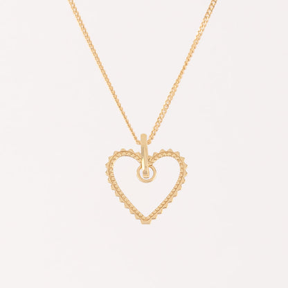 Collar Corazón Calado Oro 18k