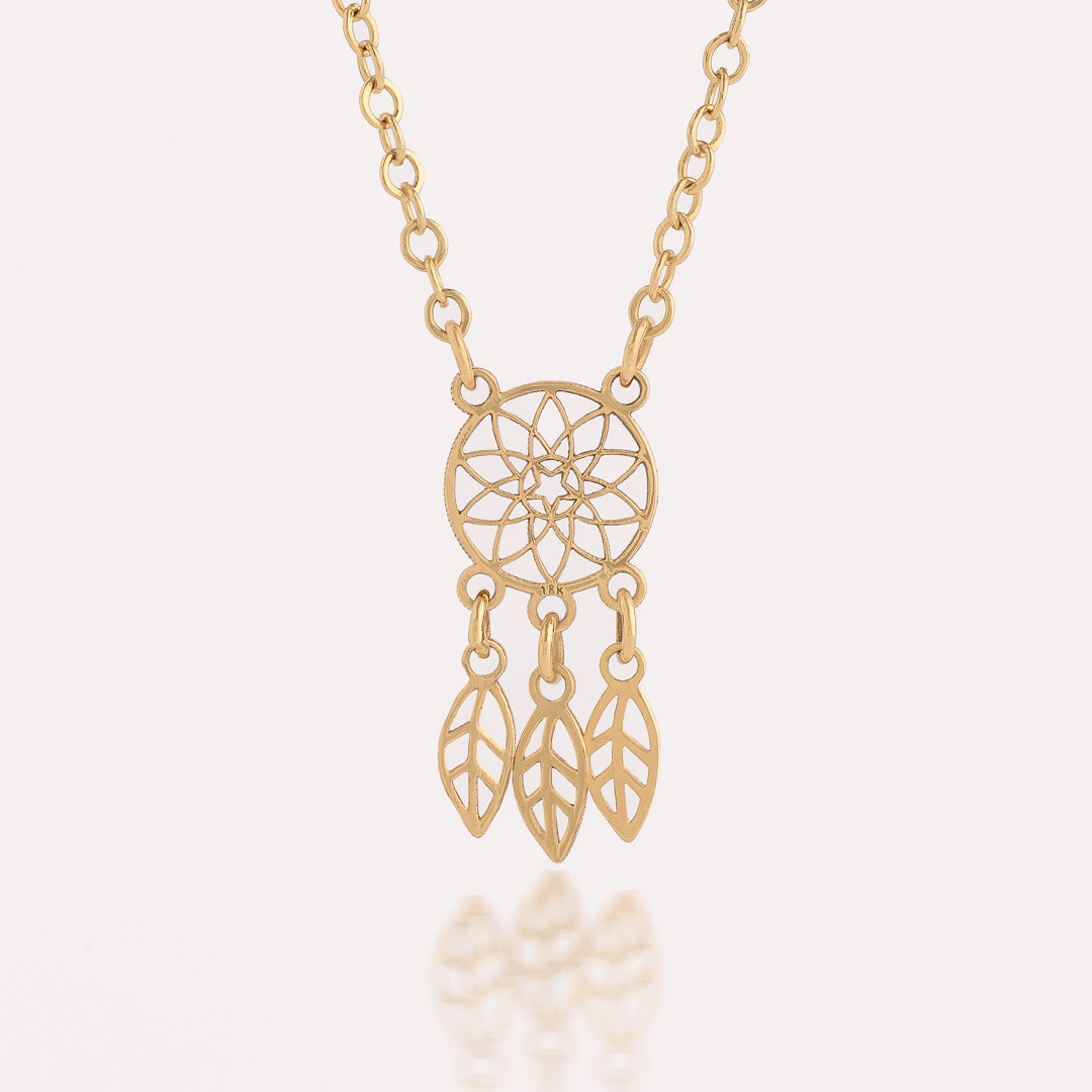 Collar Atrapasueños Oro 18k