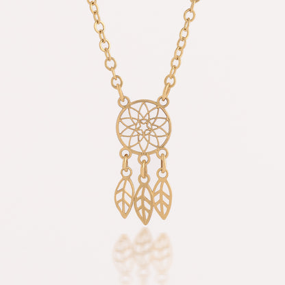 Collar Atrapasueños Oro 18k