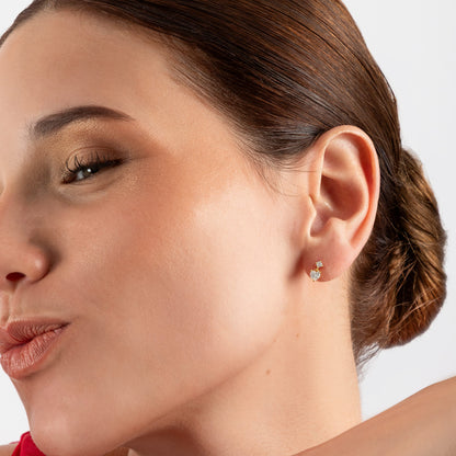 Arete Golden Corazón Punto Luz - AT30005