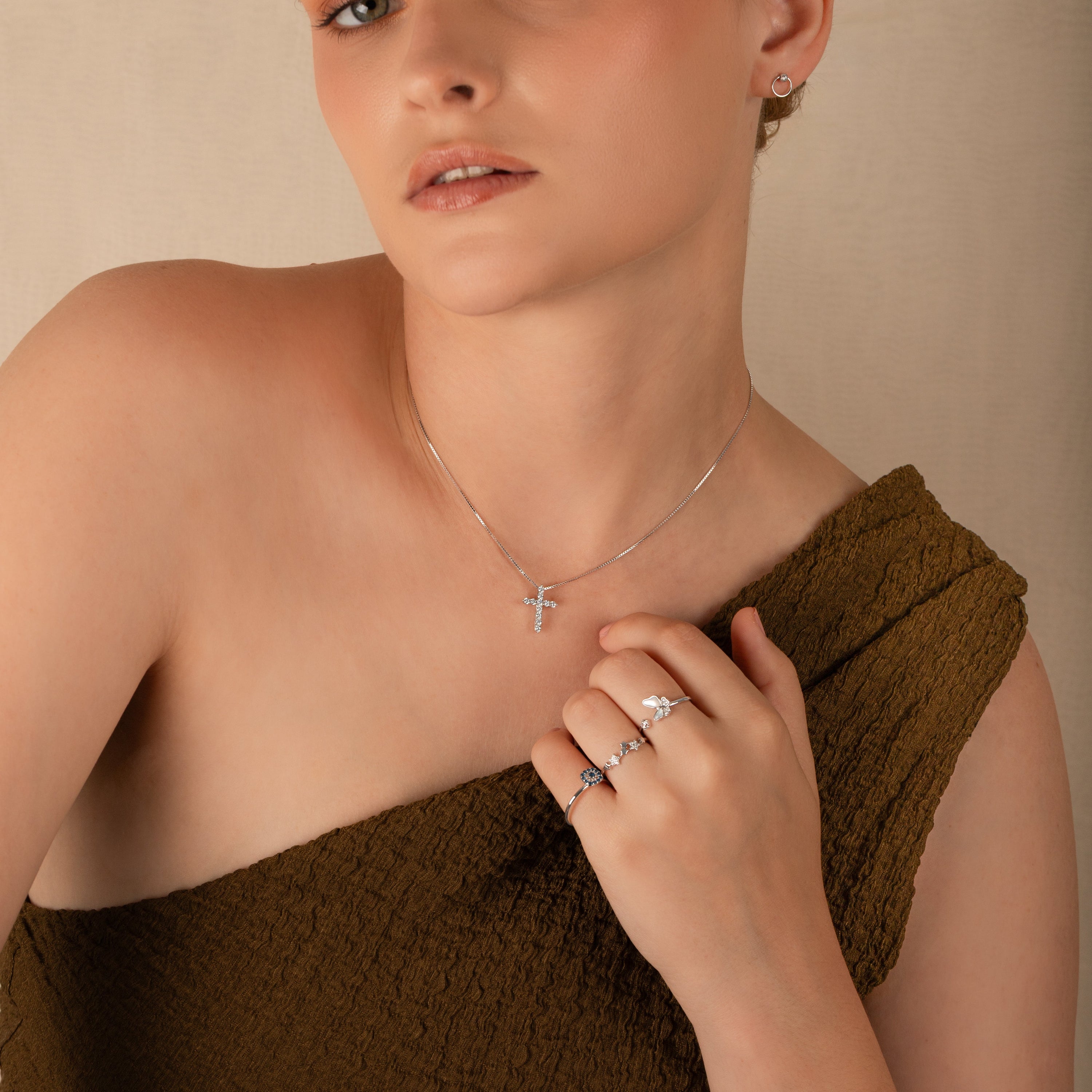 Collar Cruz Strass - CO20033