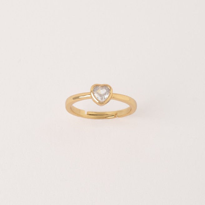 Anillo Corazón Cristal