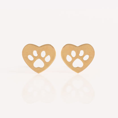 Aretes Huellita Oro18k