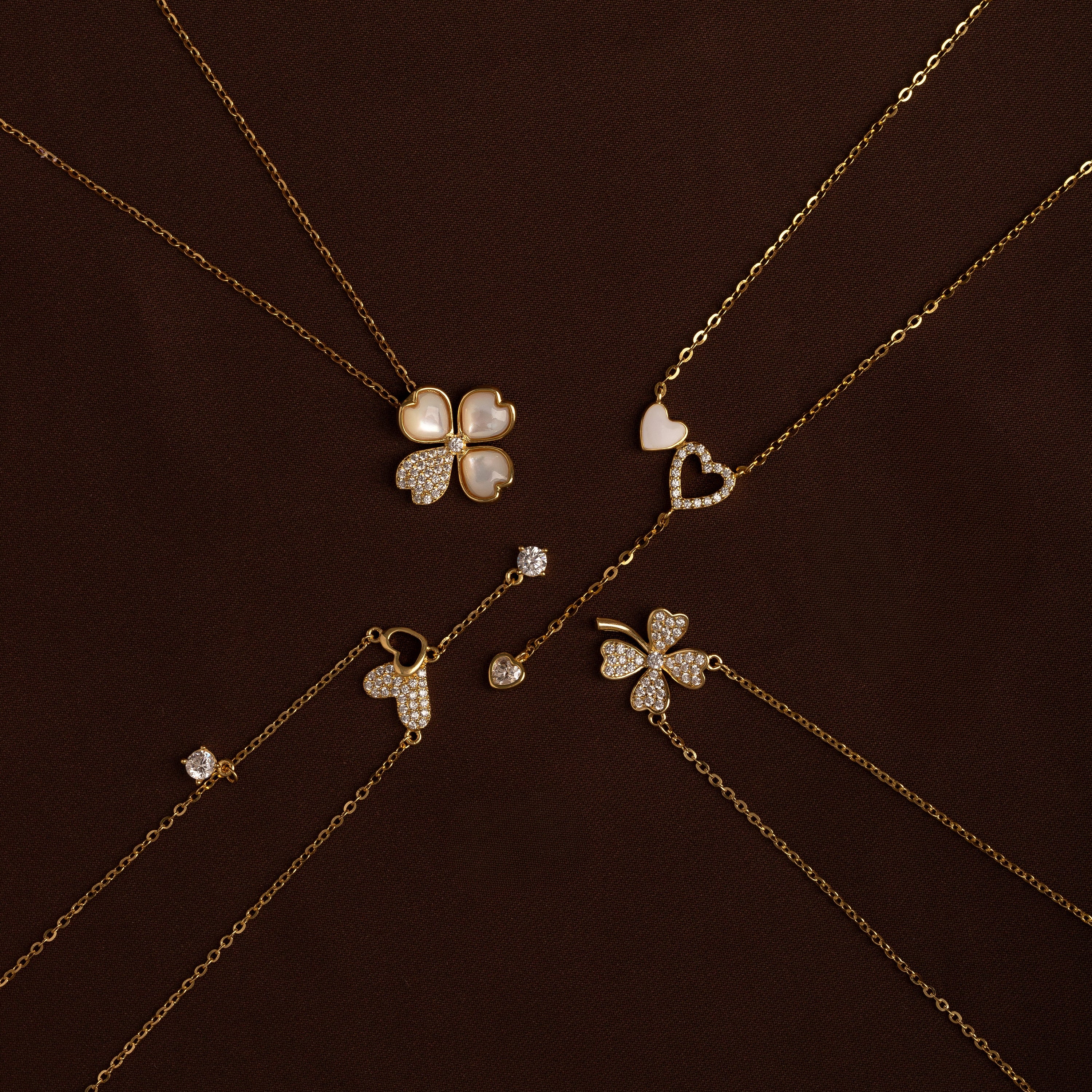 Collar Doble Corazón Shine - CO30040