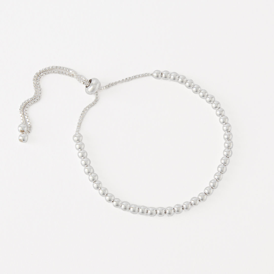 Pulsera sole cadena plata esferas (plata)