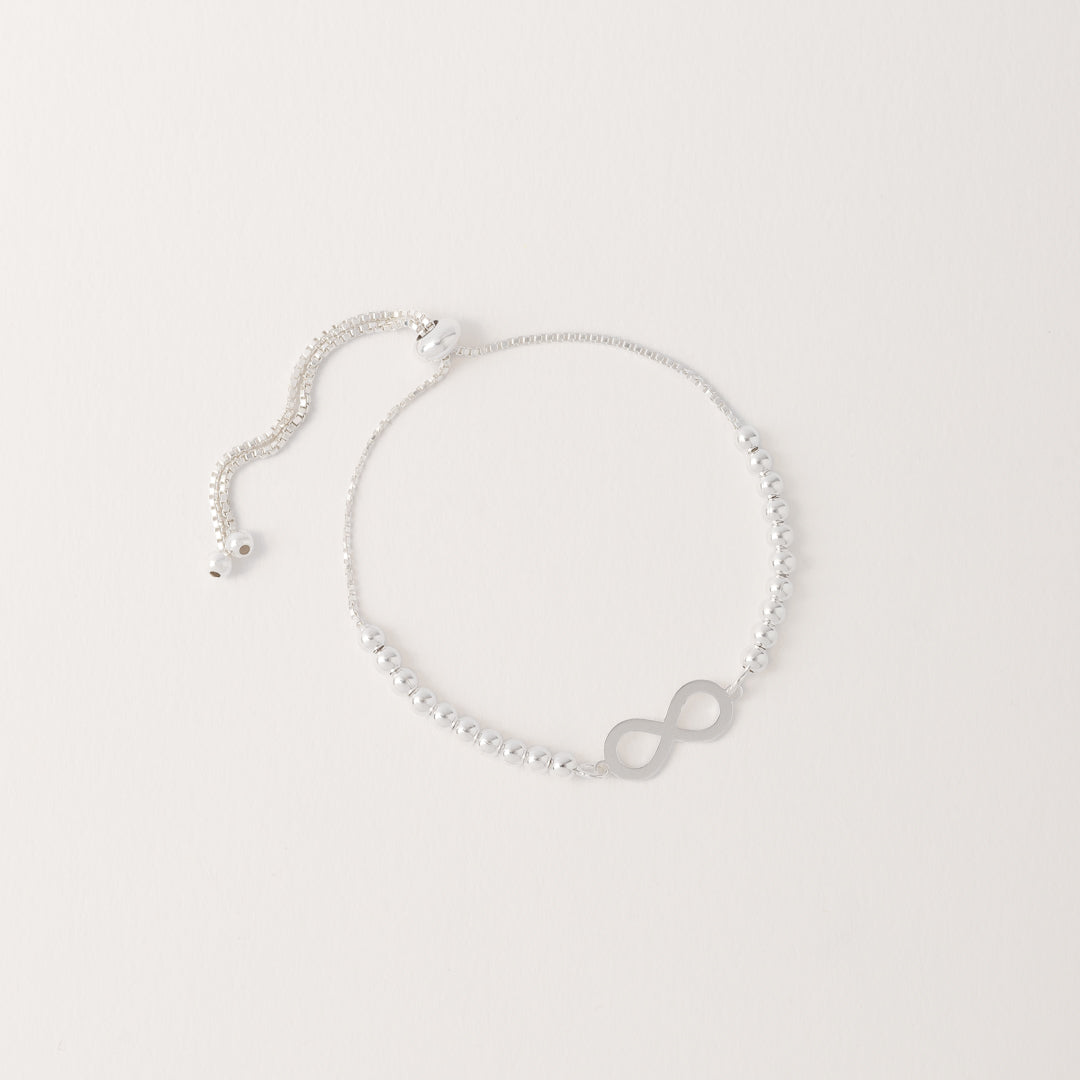 Pulsera sole cadena plata infinito calado (plata)