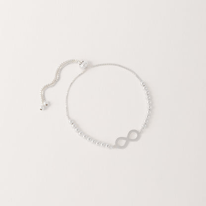 Pulsera sole cadena plata infinito calado (plata)