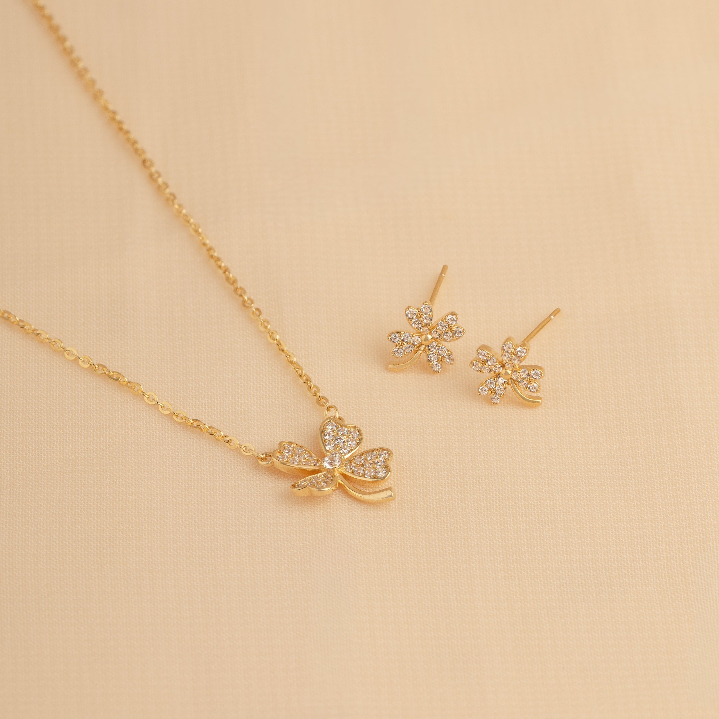 Collar Trébol Shine - CO30046