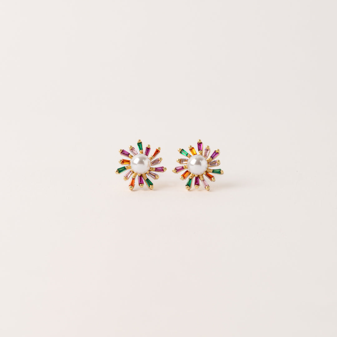 Aretes Rainbow Flower