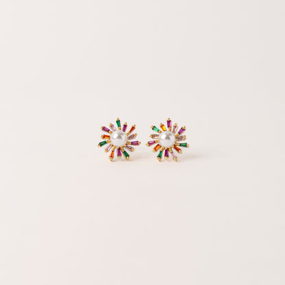 Aretes Rainbow Flower
