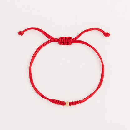 Pulsera Bebé Hilo Rojo Oro 18k