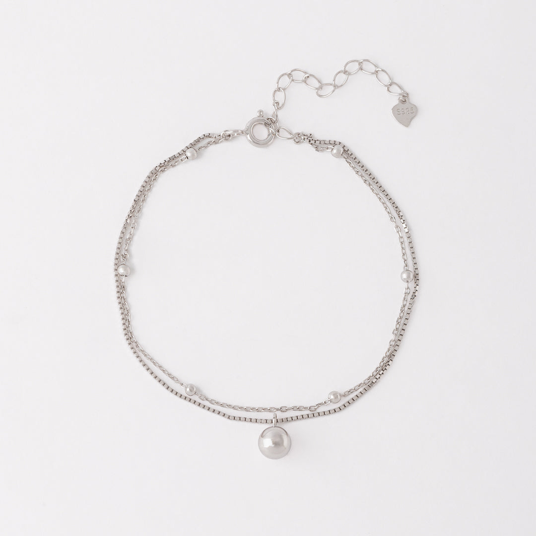 Pulsera Esfera Doble Silver - PU20030