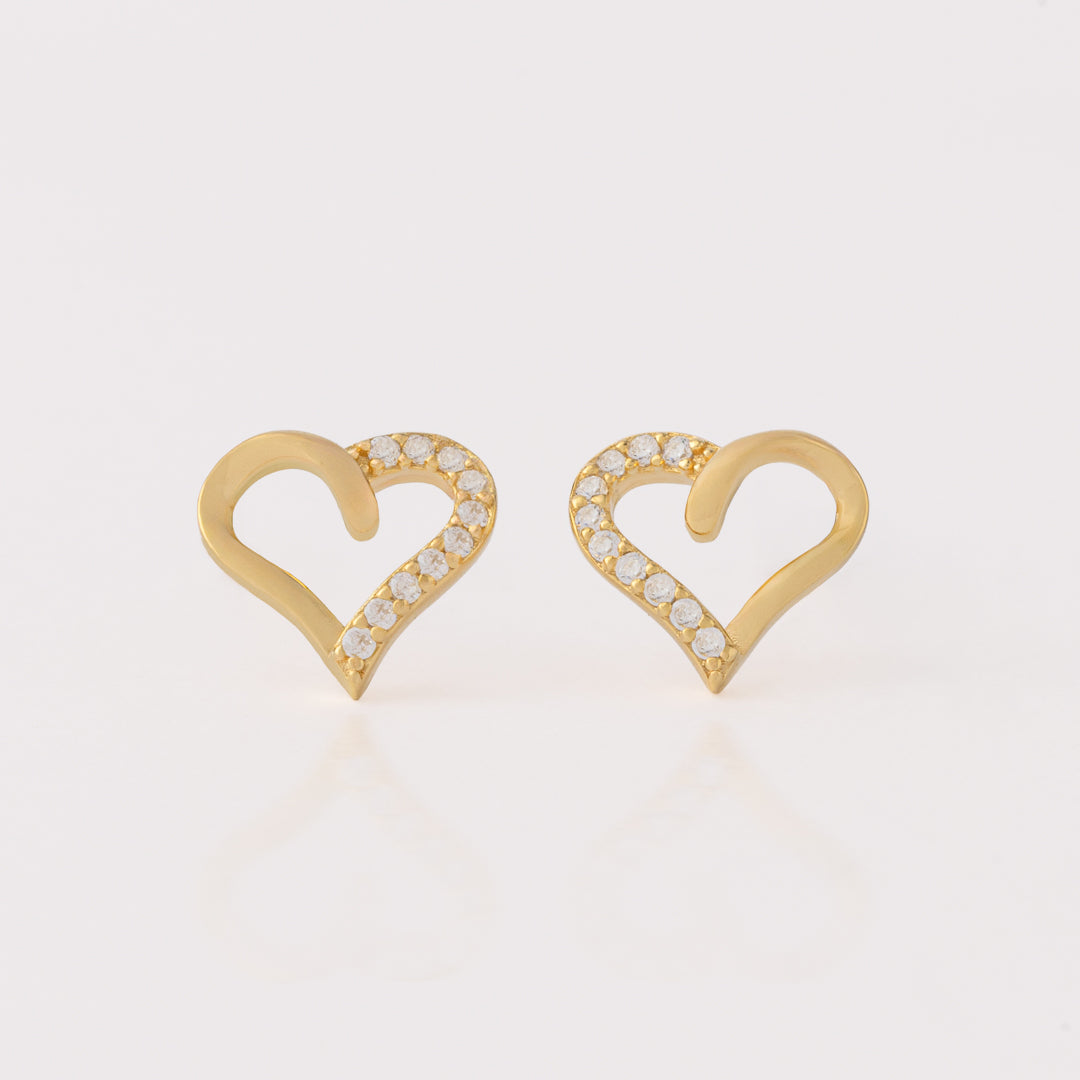 Aretes Corazón Golden Glow - AR30013