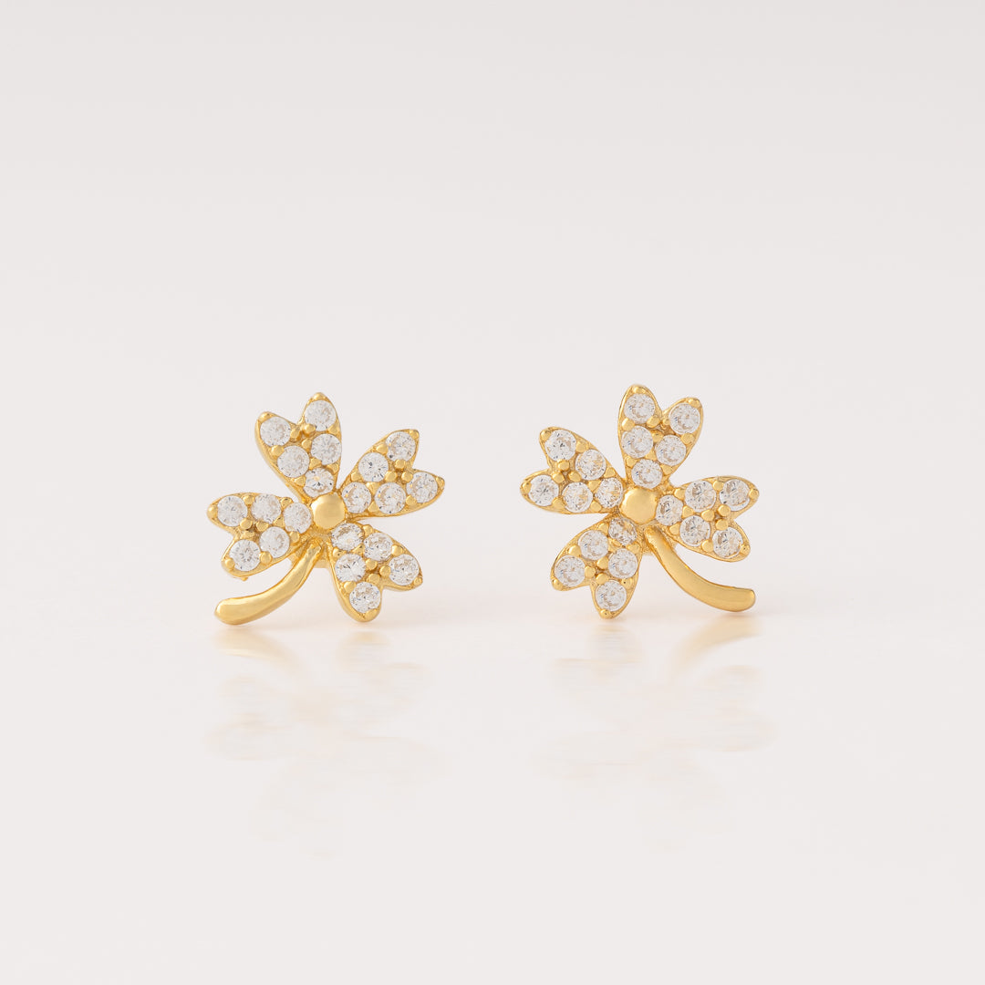 Aretes Trebol Strass - AR30019