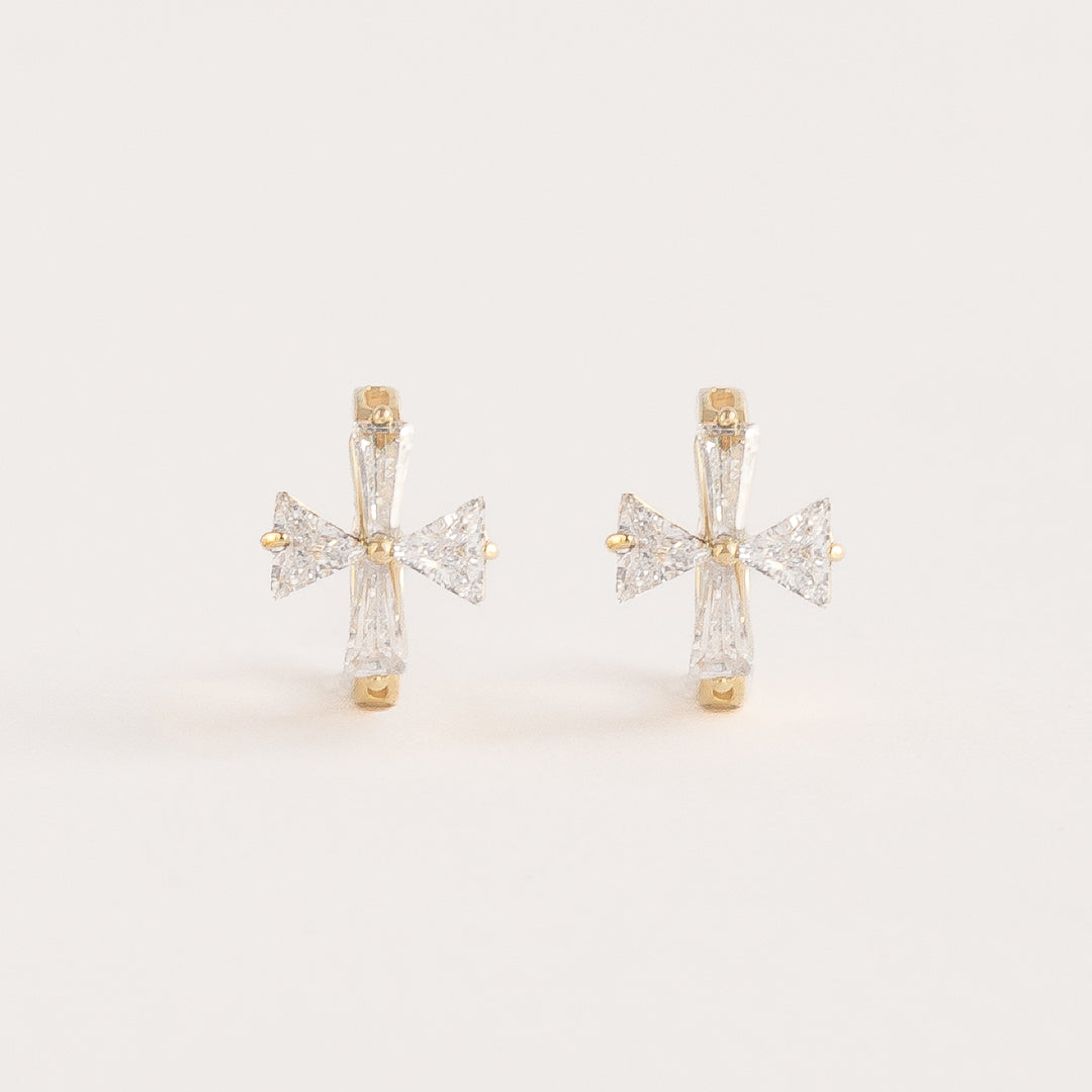 Argollas Flor Strass - AG30016