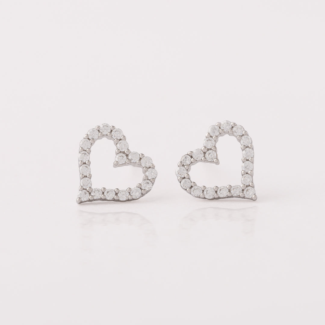 Arete Corazón Strass - AR20025