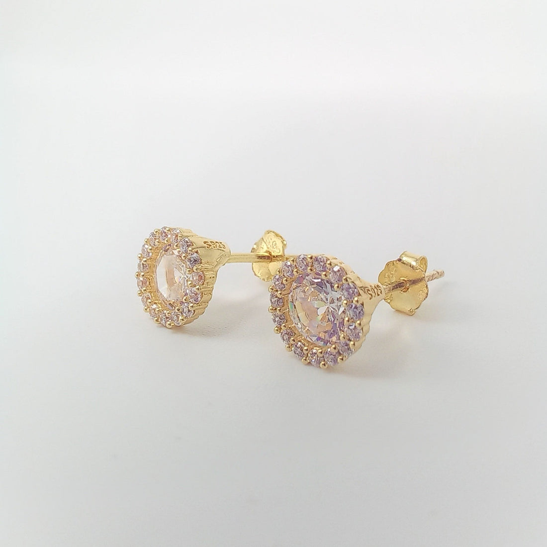 Aretes Diana Circón Circulo Strass