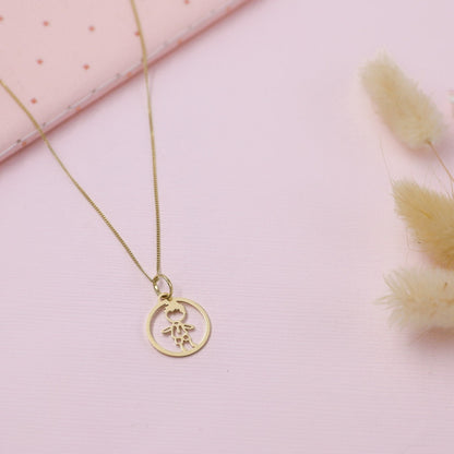 Dije Medalla Niño Calado Oro 18k (precio no incluye cadena)