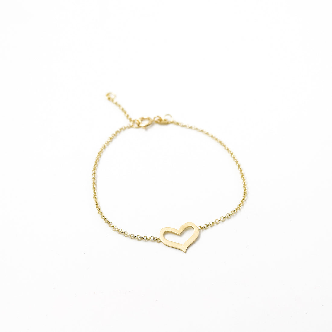 Pulsera Corazón Calado Oro 18k