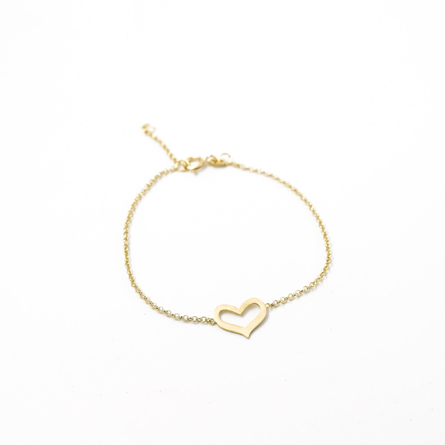 Pulsera Corazón Calado Oro 18k