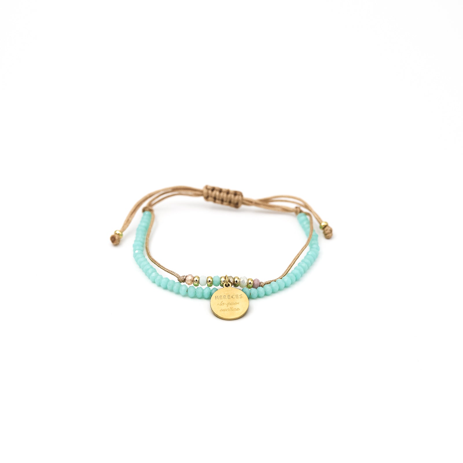 Pulsera Isabella &quot;Mereces lo que sueñas&quot; C46 turquesa