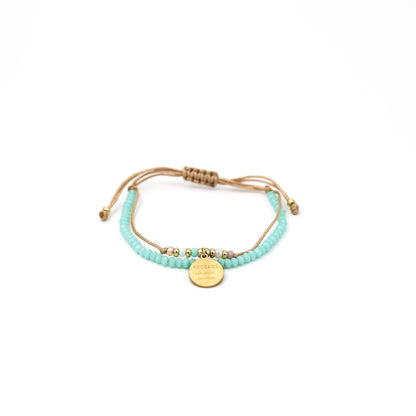 Pulsera Isabella &quot;Mereces lo que sueñas&quot; C46 turquesa