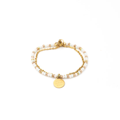 Pulsera Rafaella C129 Placa &quot;Amar, Soñar, Reír&quot;