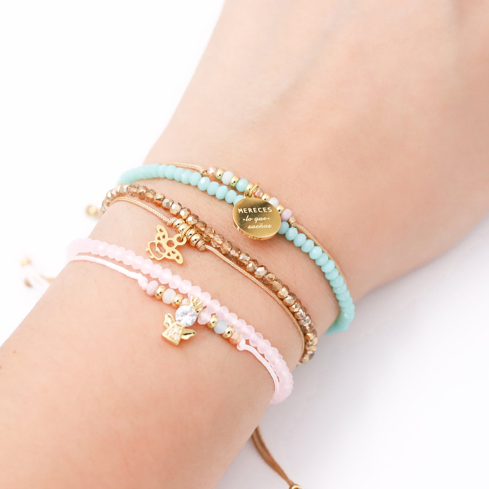 Pulsera Isabella &quot;Mereces lo que sueñas&quot; C46 turquesa