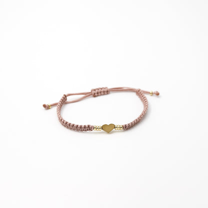 Pulsera Catalina nude corazón liso