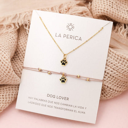 Pack x 2 Collar + Lia Doble Nudo Huellita