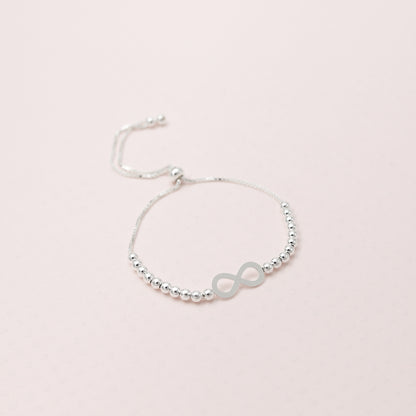 Pulsera sole cadena plata infinito calado (plata)