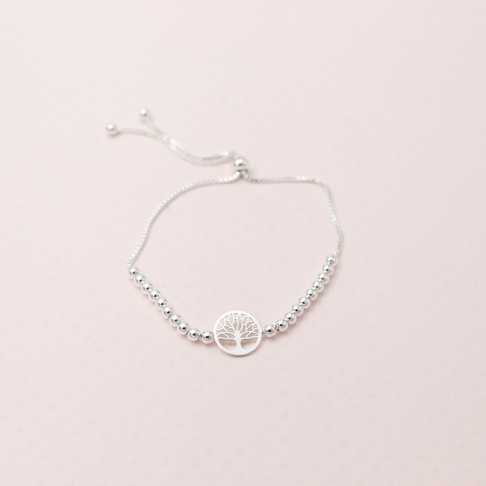 Pulsera Sole esferas arbolito plata