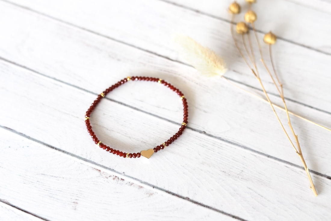 Pulsera Vera Elasticada Múranos Guinda