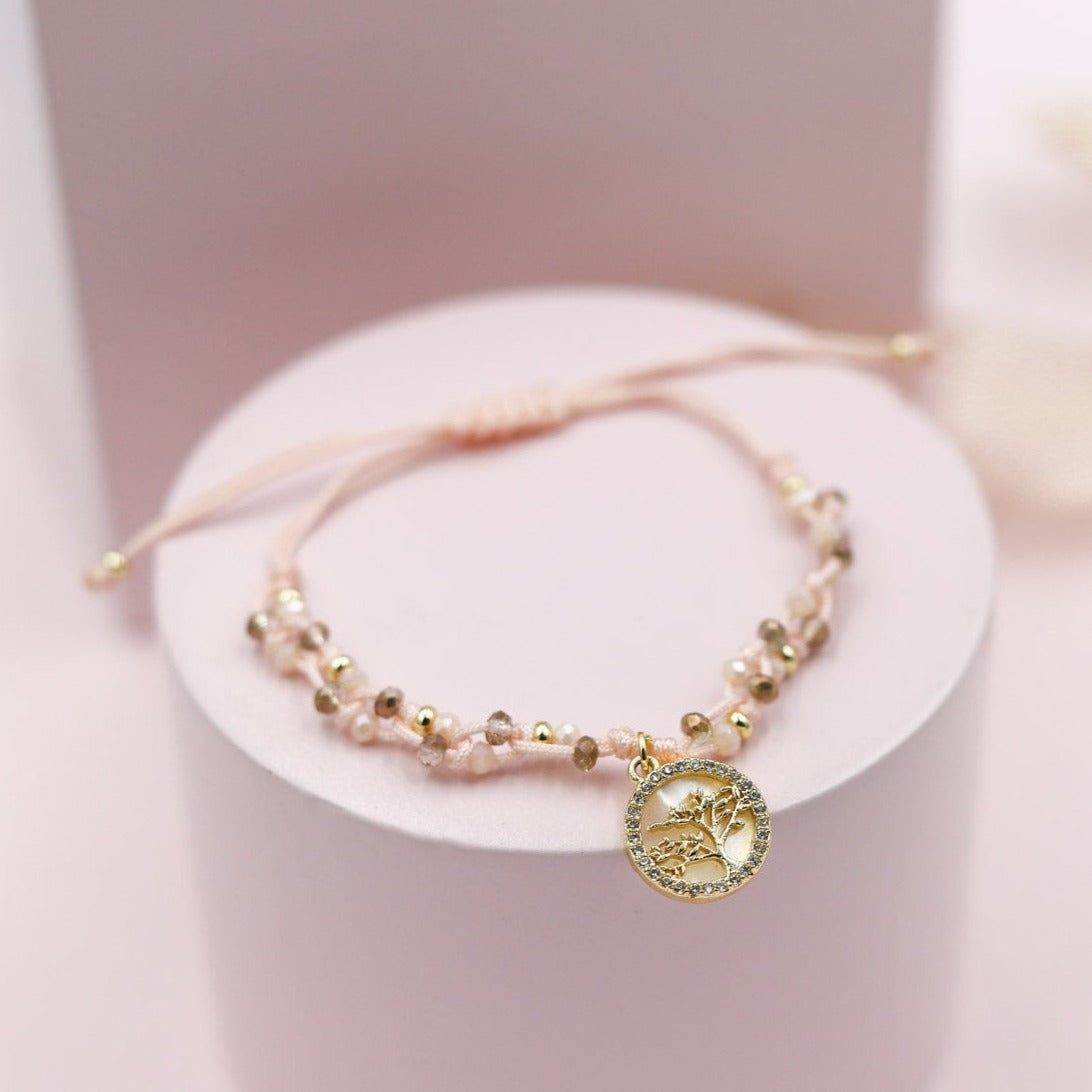 Pulsera Zoe árbol de la vida nácar