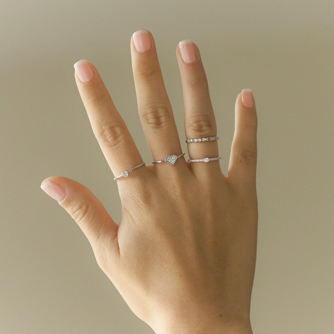 Anillo Punto Luz Mini y Cinta Strass