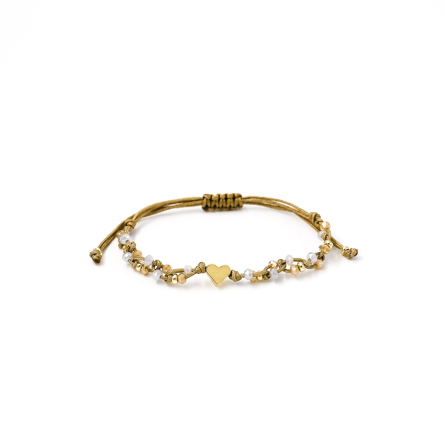 Pulsera Zoe corazón liso pasante