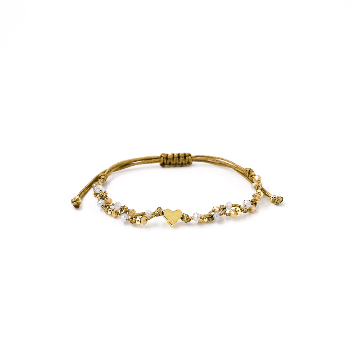 Pulsera Zoe corazón liso pasante
