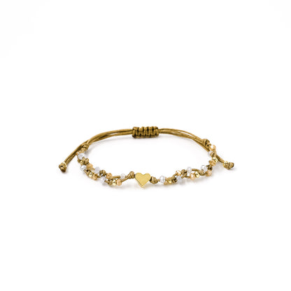 Pulsera Zoe corazón liso pasante