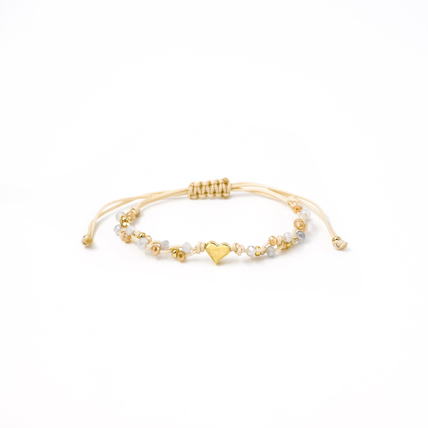 Pulsera Zoe corazón liso pasante